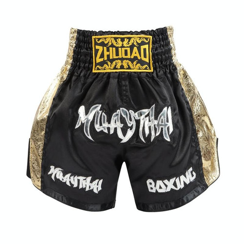ZhuoAo Boxing Shotgun Clothing Training Fighting Shorts Muay Thai Pants, Style: Black Gold(XL) ZhuoAo Boxing Shotgun Clothing Training Fighting Shorts Muay Thai Pants, Style: Black Gold(XL)
