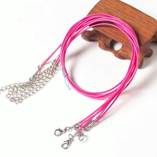100 PCS Crystal Pendant Necklace Rope Jewelry Lanyard(Rose Red) 100 PCS Crystal Pendant Necklace Rope Jewelry Lanyard(Rose Red)