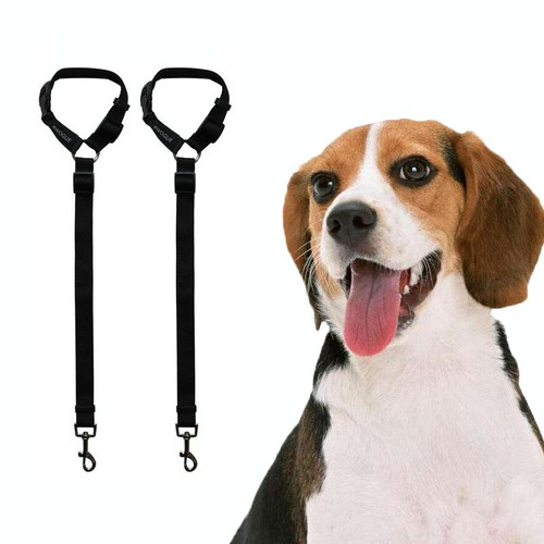 4 PCS Pet Car Safety Rope Ring Dog Car Seat Belt Rear Seat Traction Rope(Black)