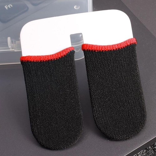 Carbon Fiber Touchscreen Anti-slip Anti-sweat Gaming Finger Cover for Thumb / Index Finger (Red)