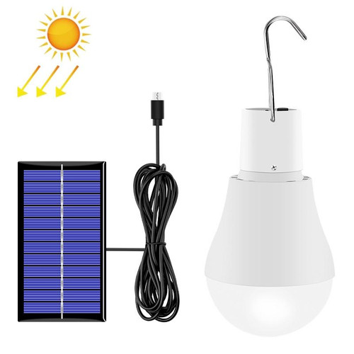 LED Solar Bulb USB Portable Outdoor Emergency Light Bulb Camping Lighting(White Light)