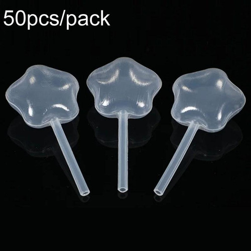 50pcs /Pack 4ml Jam Injection Baking Straw Disposable Plastic Dropper Jam Syringe, Model: Pentagram