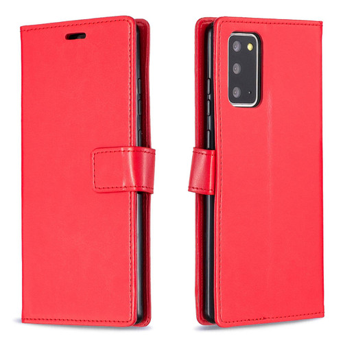 For Samsung Galaxy A12 Crazy Horse Texture Horizontal Flip Leather Case with Holder & Card Slots & Wallet & Photo Frame(Red)