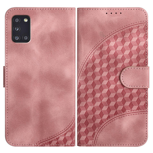 For Samsung Galaxy A31 YX0060 Elephant Head Embossed Phone Leather Case with Lanyard(Pink) For Samsung Galaxy A31 YX0060 Elephant Head Embossed Phone Leather Case with Lanyard(Pink)