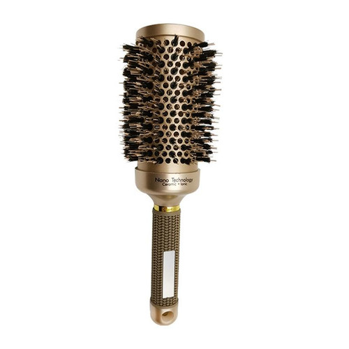 High Temperature Resistant Ceramic Bristles Roller Comb Nylon Needle Cylinder Curling Comb, Colour: 53