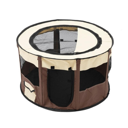 Pet Tent Dog Breeding Chamber Cat Delivery Room, Specification: Large 90x55cm(Brown)