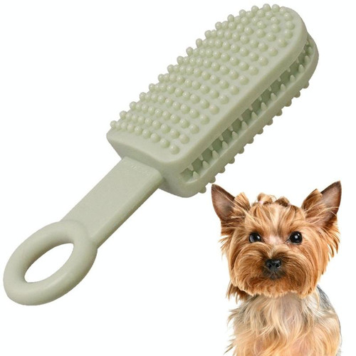 2 PCS TPR Dog Toy Molar Stick Bite-Resistant Cleaning Teeth Dog Chewing Interactive Anti-Boring Toy(Green)