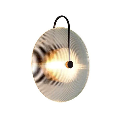 LED Glass Wall Light Corridor Light Three-color light(Black)