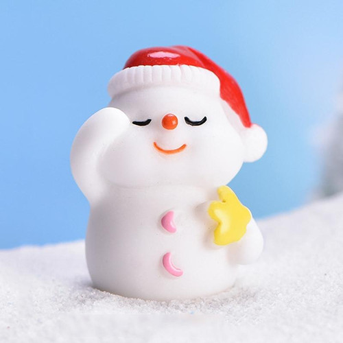 Christmas Cute Micro Landscape DIY Bonsai Decoration Snowscape Ornament, Style: No.1 Star Snowman