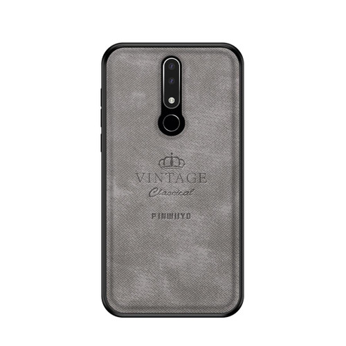 PINWUYO Shockproof Waterproof Full Coverage PC + TPU + Skin Protective Case for Nokia X3 / 3.1 Plus (Grey)