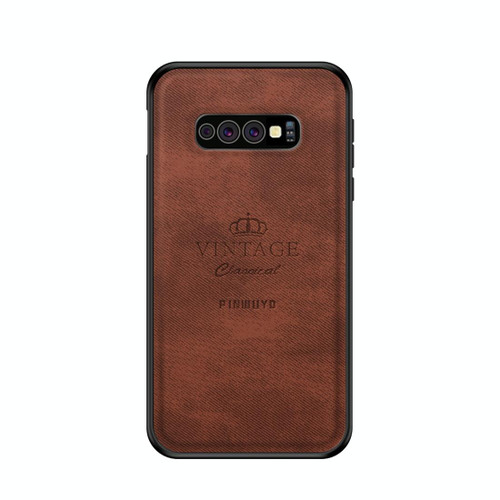PINWUYO Shockproof Waterproof Full Coverage PC + TPU + Skin Protective Case for Galaxy S10e(Brown)