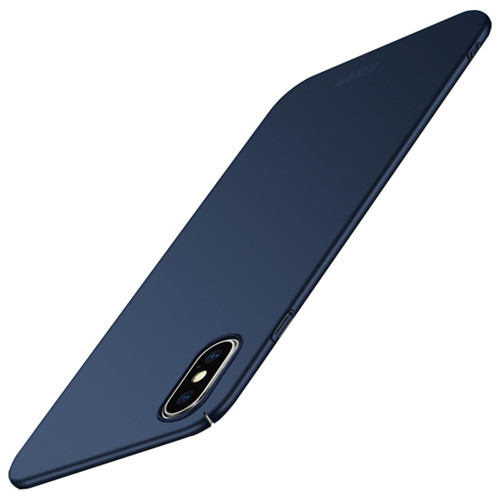 For iPhone XS Max MOFI Frosted PC Ultra-thin Full Coverage Protective Case (Blue)