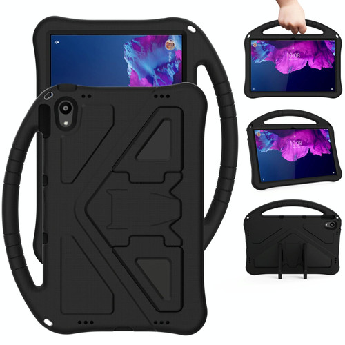 For Lenovo Tab P11 / J606F EVA Flat Anti Falling Protective Case Shell with Holder(Black)
