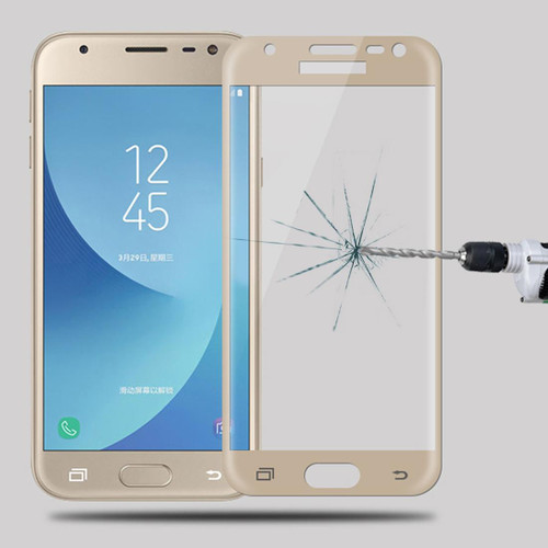 MOFI for Galaxy J3 (2017) / J330 Ultrathin 3D Curved Glass Film Screen Protector(Gold)