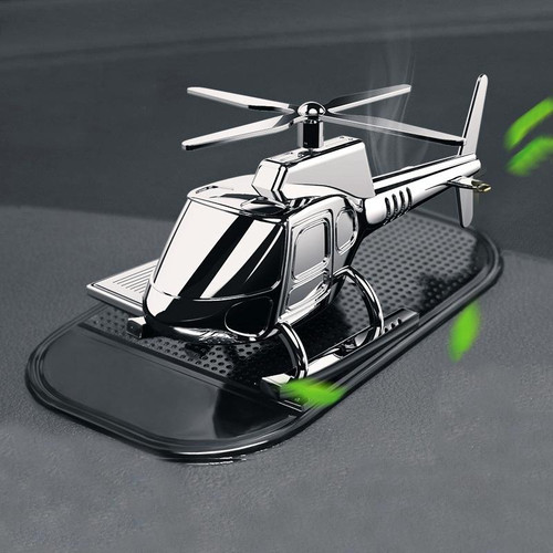 In-Car Odor-Removing Decorations Car-Mounted Helicopter-Shaped Aromatherapy Decoration Products Specification Silver/5 Aromatherapy Core