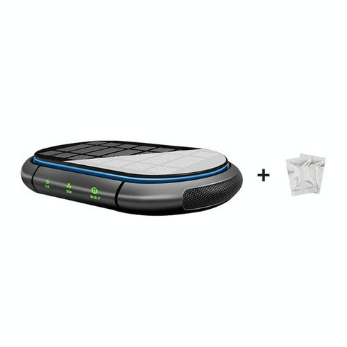 Car Negative Ion Air Purifier with 2 Solid Aromatherapy Sticks (Black)