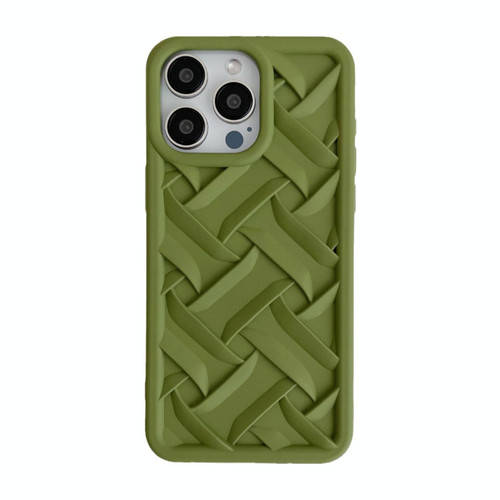 For iPhone 12 Pro Max 3D Weave TPU Phone Case(Green)