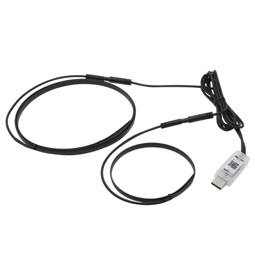 Car Interior Fiber Optic Cold Light RGB Ambient Lamp Center Phantom Footwell Atmosphere Lights, Style: One To Two 110cm+35cm(Colorful Double Control)