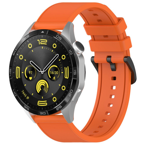 For Samsung Gear S3 Classic 22mm Textured Silicone Solid Color Watch Band(Orange)