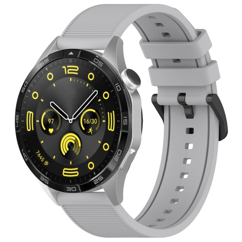 For Samsung Gear S3 Frontier 22mm Textured Silicone Solid Color Watch Band(Grey)