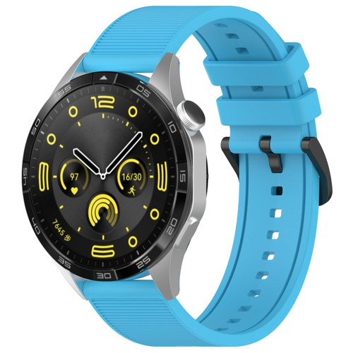 For Huawei GT2 Pro 22mm Textured Silicone Solid Color Watch Band(Sky Blue)
