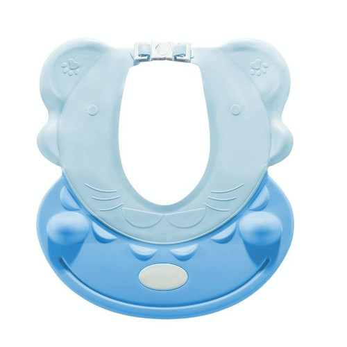 Baby Shampoo Waterproof Ear Protection Adjustable Shower Cap(Blue)