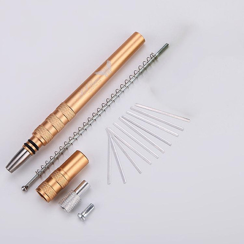 MM VWAN Magic Hairdressing Eyebrow Trimming Engraving Pen Scoring Stainless Steel Razor(Golden)