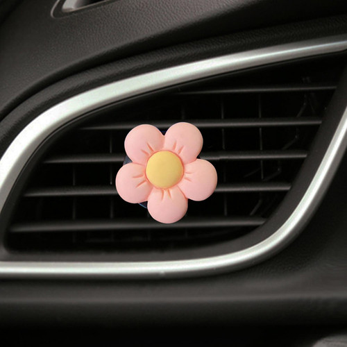 Candy-colored Ffive-petal Flower Car Air Vent Aromatherapy Decorative Clip, Color: Pink Candy-colored Ffive-petal Flower Car Air Vent Aromatherapy Decorative Clip, Color: Pink