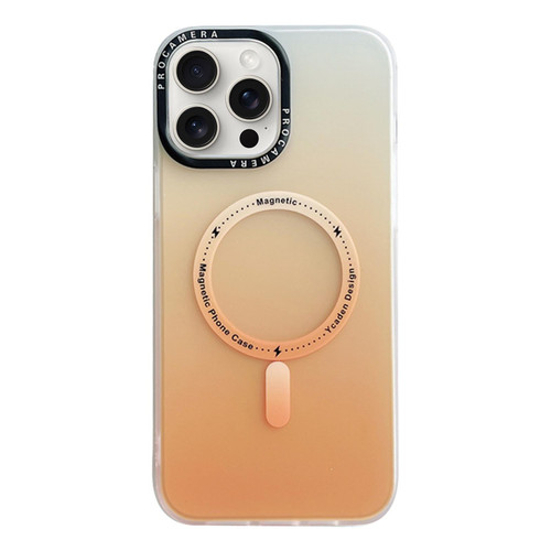 For iPhone 11 Pro MagSafe IMD Gradient PC Hybrid TPU Phone Case(Orange)
