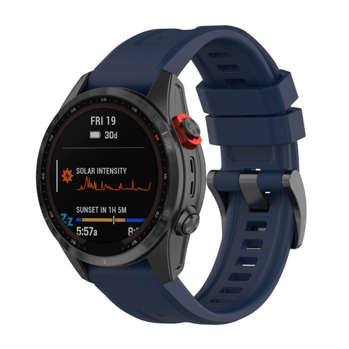 For Garmin Descent G1 / G1 Solar Solid Color Black Buckle Silicone Quick Release Watch Band(Dark Blue) For Garmin Descent G1 / G1 Solar Solid Color Black Buckle Silicone Quick Release Watch Band(Dark Blue)