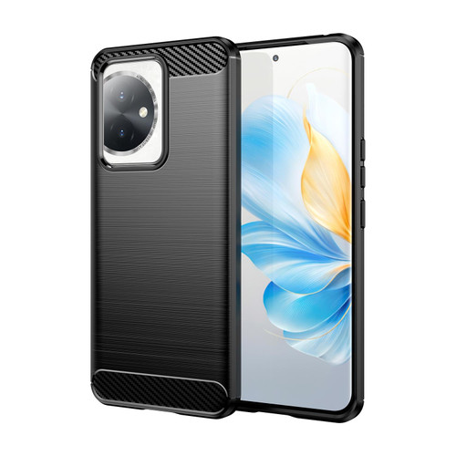 For Honor 100 Brushed Texture Carbon Fiber TPU Phone Case(Black)