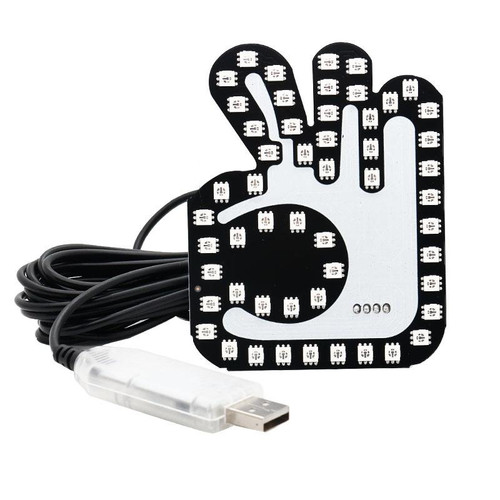 Car Interactive Finger Light Multi-function Warning Anti-rear Collision Light(OK)