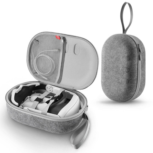 JYS-MQ018 For Meta Quest 3 VR Glasses Storage Bag Anti-fall and Anti-scrape Portable Bag(Grey)