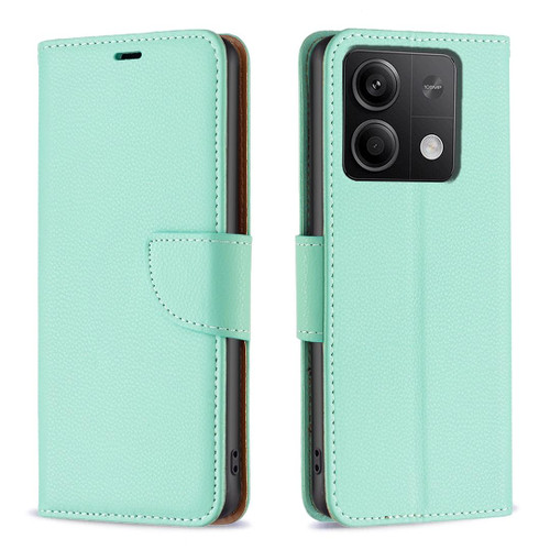 For Xiaomi Redmi Note 13 4G Global Litchi Texture Pure Color Leather Phone Case(Green)