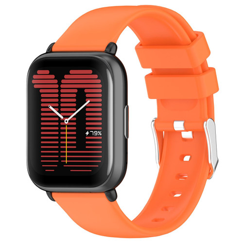 For Garmin Forerunner 158 20mm Smooth Solid Color Silicone Watch Band(Orange)