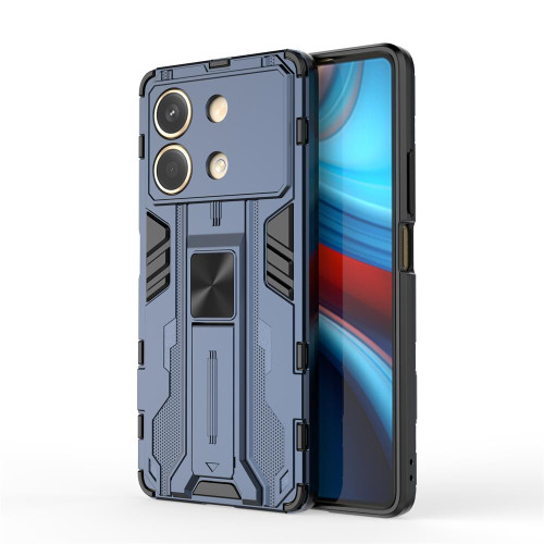 For Redmi Note 13R Pro Supersonic Armor PC Hybrid TPU Phone Case(Blue)