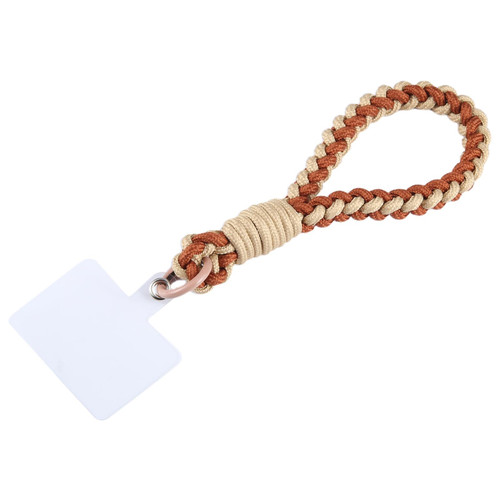 Universal Phone Four Strand Short Lanyard(Beige Brown)