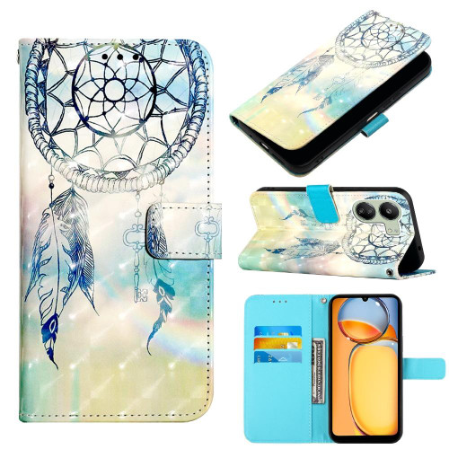 For Xiaomi Redmi 13C 3D Painting Horizontal Flip Leather Phone Case(Dream Wind Chimes)