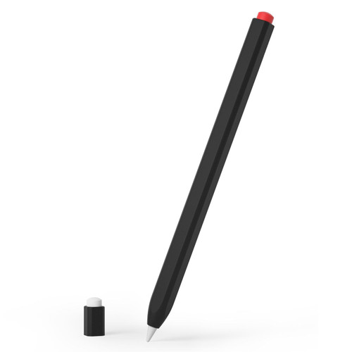 For Apple Pencil 1 Liquid Silicone Stylus Case(Black)