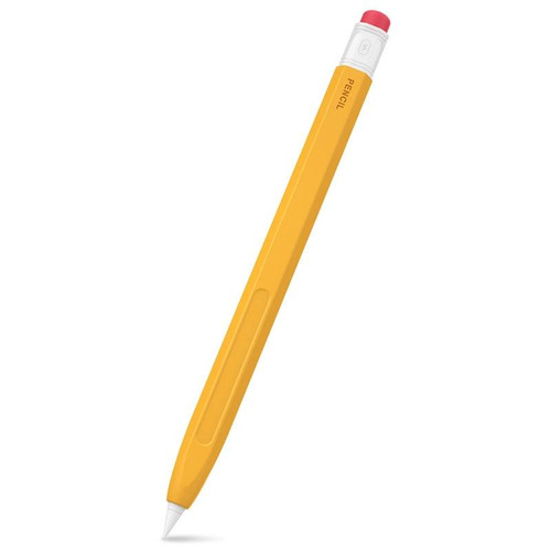 For Apple Pencil 2 AhaStyle PT180-2 Retro Stylus Protective Case Drop Proof Capacitive Pen Cover(Yellow)