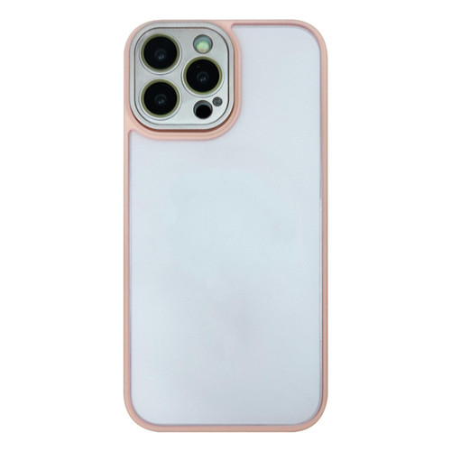 For iPhone 14 Pro Skin Feel Phone Case with Lens Film(Pink)