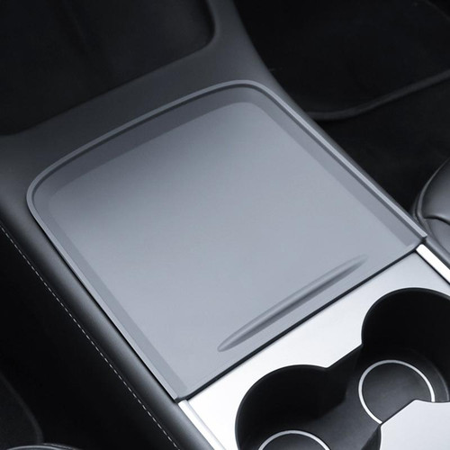 For Tesla Model 3 / Y Car Center Console Silicone Anti-slip Protective Mat (Grey)