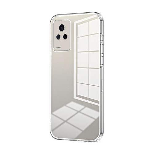 For vivo iQOO 7 Transparent Plating Fine Hole Phone Case(Transparent)