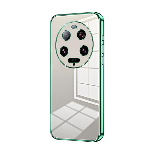 For Xiaomi 13 Ultra Transparent Plating Fine Hole Phone Case(Green)