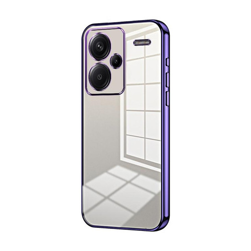 For Xiaomi Redmi Note 13 Pro Transparent Plating Fine Hole Phone Case(Purple)