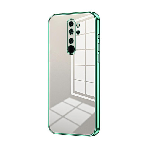For Xiaomi Redmi Note 8 Pro Transparent Plating Fine Hole Phone Case(Green)