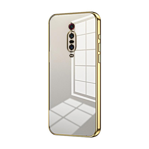 For Xiaomi Redmi K20 / K20 Pro Transparent Plating Fine Hole Phone Case(Gold)