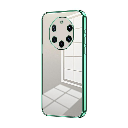 For Huawei Mate 40 RS  Transparent Plating Fine Hole Phone Case(Green)
