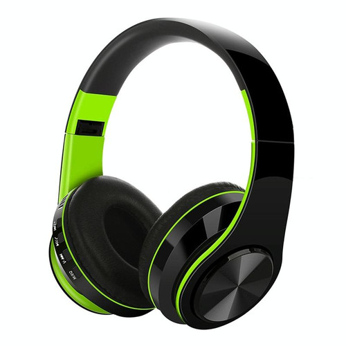 FG-69 Bluetooth Wireless Headset Subwoofer Mobile Computer Headset(Green)