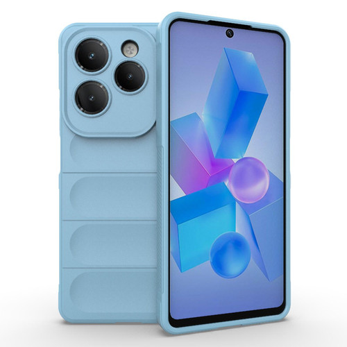 For Infinix Hot 40 Pro / Hot 40 Magic Shield TPU + Flannel Phone Case(Light Blue)